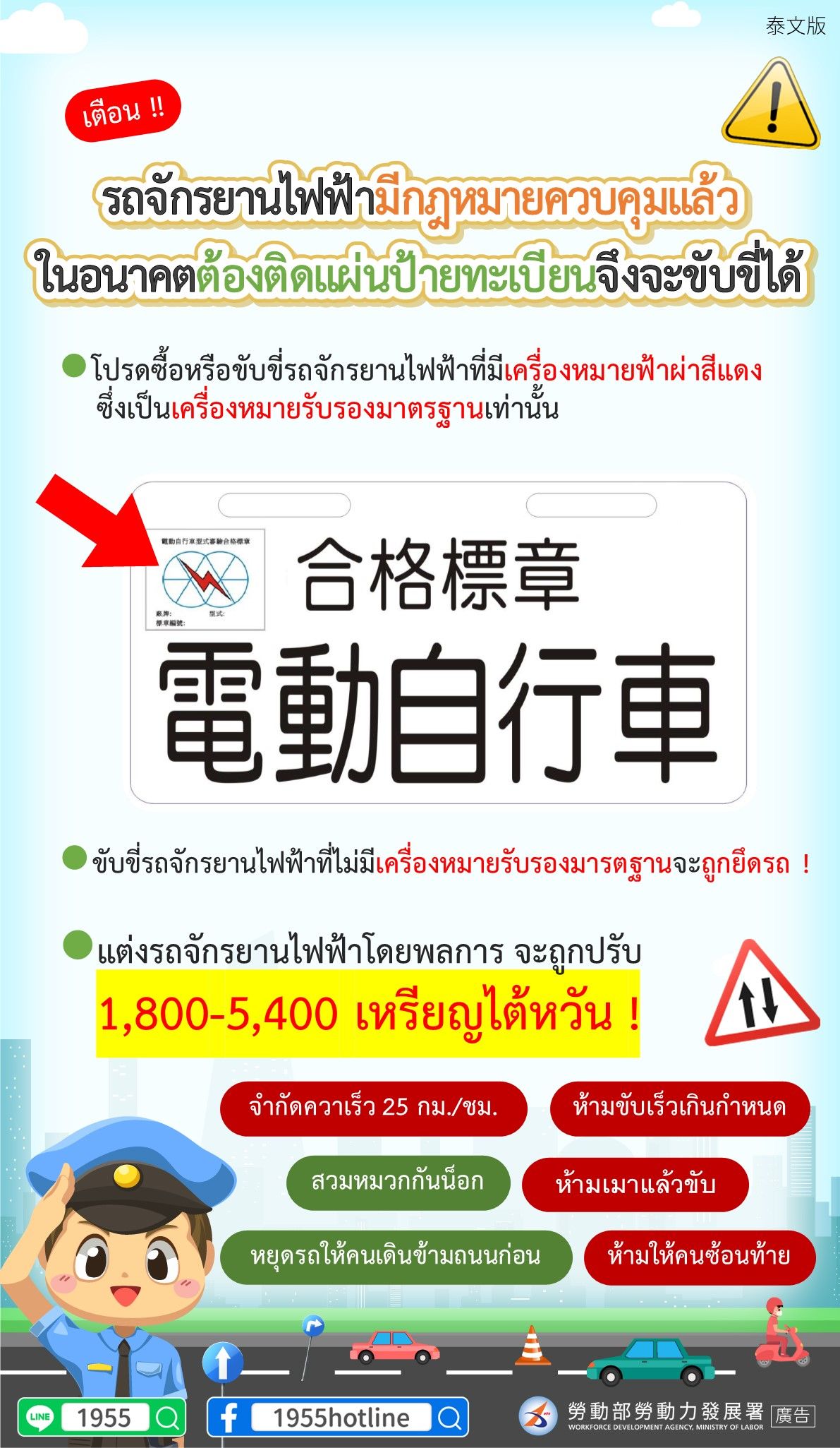 電動自行車已納管未來需合格掛牌才能上路-泰.jpg